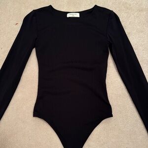 Babaton Contour Crew Bodysuit in Black